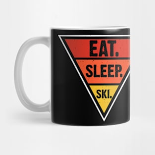 Eat Sleep Ski Repeat T Shirt For Women Men T-Shirt Mug